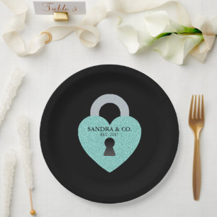 Aquamarine Blue Celebration Geburtstagsdusche Tiar Pappteller