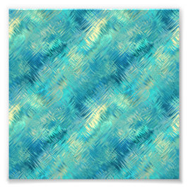 Aquamarine Blue Crystal Gel Textur Fotodruck