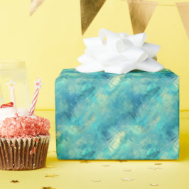 Aquamarine Blue Crystal Gel Textur Geschenkpapier