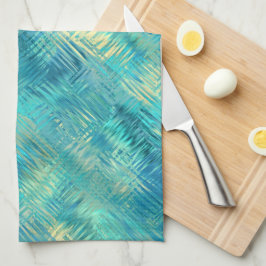 Aquamarine Blue Crystal Gel Textur Geschirrtuch