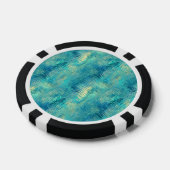 Aquamarine Blue Crystal Gel Textur Pokerchips (Einzeln)
