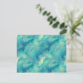 Aquamarine Blue Crystal Gel Textur Postkarte (Stehend Vorderseite)