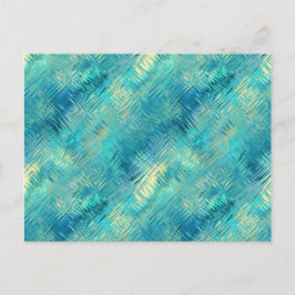 Aquamarine Blue Crystal Gel Textur Postkarte