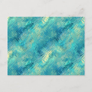 Aquamarine Blue Crystal Gel Textur Postkarte