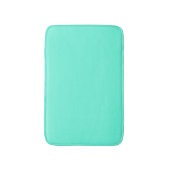 Aquamarine Blue Green Türkis Solid Color Badematte (Vorderseite Vertikal)