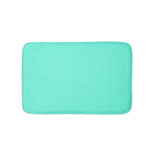 Aquamarine Blue Green Türkis Solid Color Badematte (Vorderseite)