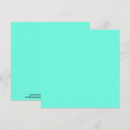 Aquamarine Blue Green Türkis Solid Color Karte