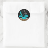 Aquamarine Blue Leopard High Heel Sticker (Tasche)