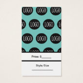 Aquamarine Blue-Logo-Tags (Rückseite)