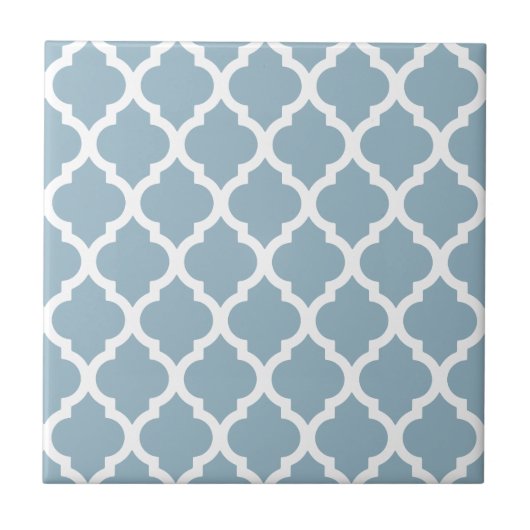 Aquamarine Blue Marokkanischer Tile Trellis Fliese (Vorderseite)