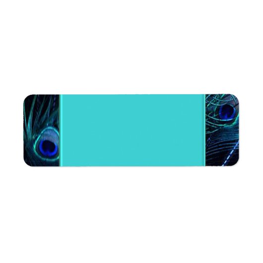 Aquamarine Blue Peacock Address Labels (Vorne)