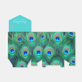 Aquamarine Blue Peacock Wedding Geschenkschachtel (Ungefaltet)