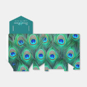 Aquamarine Blue Peacock Wedding Geschenkschachtel (Ungefaltet)