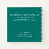 Aquamarine Blues White Striping Monogram B & B Gäs Notizblock (Rückseite)