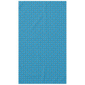 Aquamarine Blume aus blauem Metall mit Edelmetallm Tischdecke (Vorderseite)