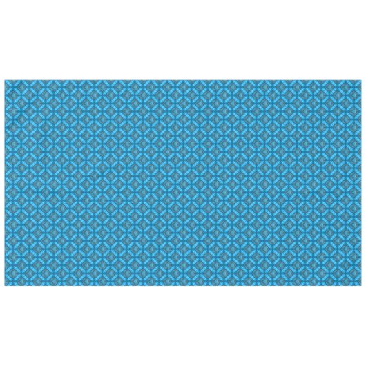 Aquamarine Blume aus blauem Metall mit Edelmetallm Tischdecke (Vorderseite (Horizontal))