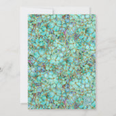 Aquamarine Blume Brautdusche Einladung (Rückseite)