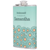 Aquamarine Blume Bridesmaid Flask Flachmann (Links)