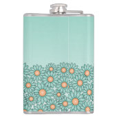 Aquamarine Blume Bridesmaid Flask Flachmann (Rückseite)