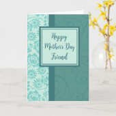 Aquamarine Blume Frohe Muttertag Karte (Gelbe Blume)