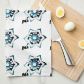 Aquamarine Blume Handtuch (Viertel Falte)