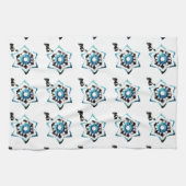 Aquamarine Blume Handtuch (Horizontal)