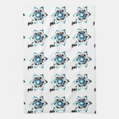 Aquamarine Blume Handtuch (Vertikal)