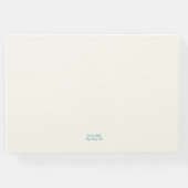 Aquamarine Blume Hochzeit Gästebuch (Rückseite)
