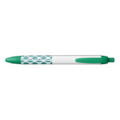 Aquamarine Blume individuelle Name weiß Kugelschreiber (Rückseite)