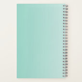 Aquamarine Blume Notebook für Office, SpiralNotebo Notizblock (Rückseite)