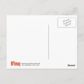 Aquamarine Blume Orange Zickzack Gestaltung Postkarte (Rückseite)