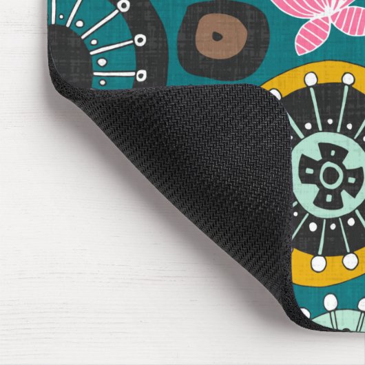 AQUAMARINE BLUMEN MOUSEPAD (Ecke)