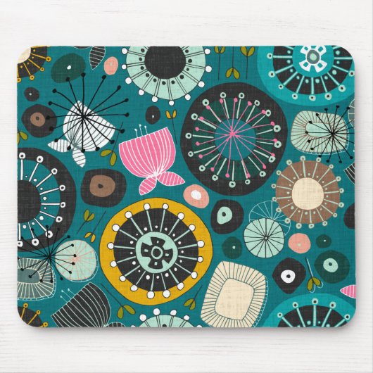 AQUAMARINE BLUMEN MOUSEPAD (Vorne)