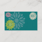 Aquamarine Blumen-Power-Geschäfts-Karten Visitenkarte (Rückseite)