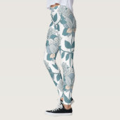 Aquamarine Blumenarchitektur Frauen Leggings (Links)