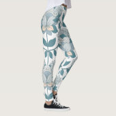 Aquamarine Blumenarchitektur Frauen Leggings (Rechts)