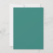 Aquamarine Blumendusche Einladung (Rückseite)