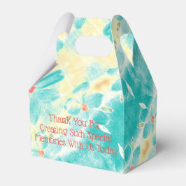 Aquamarine Blumenhochzeit Geschenkschachtel