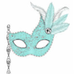 Aquamarine Blumenmaskerade Party Tischdekoration Freistehende Fotoskulptur<br><div class="desc">Hübsche aquamarine blaue Federmaske lila Maskerade Party Tisch Dekoration Acryl Skulptur geschnitten.</div>