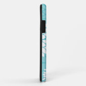 Aquamarine Blumenmuster-Hüllen Case-Mate iPhone Hülle (Hinten/Rechts)