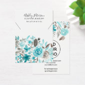 Aquamarine Blumenschmuckhalskette mit Aquarellfarb (Schreibtisch)