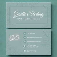 Aquamarine Blumenzeige Kunst mit moderner Schrift