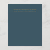 Aquamarine Blumenzwiebeleinladung für den preiswer (Rückseite)