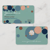 Aquamarine Blush & Blue Color Floating Blasen Visitenkarte (Vorne/Hinten)