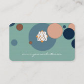 Aquamarine Blush & Blue Color Floating Blasen Visitenkarte (Rückseite)