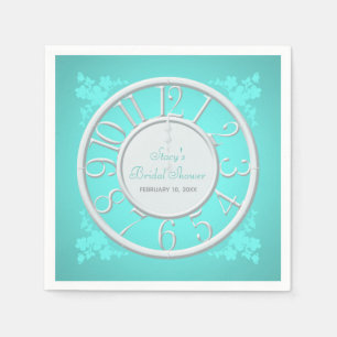 Aquamarine Blüte rund um die Uhr Napkin Serviette