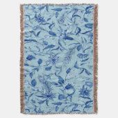 Aquamarine Blüten auf einer Skulpturenstruktur Decke (Vorderseite Vertikal)