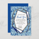 Aquamarine Blüten auf einer Skulpturenstruktur RSVP Karte (Vorne/Hinten)