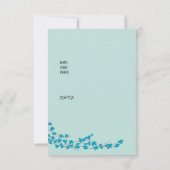 Aquamarine Blüten Geburtstagsparty Einladung (Rückseite)