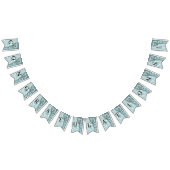 Aquamarine Blütenjagdflagge Wimpelkette (Alle)